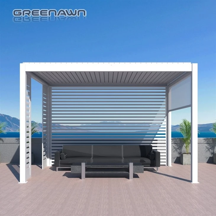 Outdoor Louvered Adjustable Louvered Pergola
